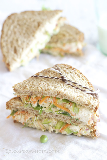 healthy chicken salad sandwich