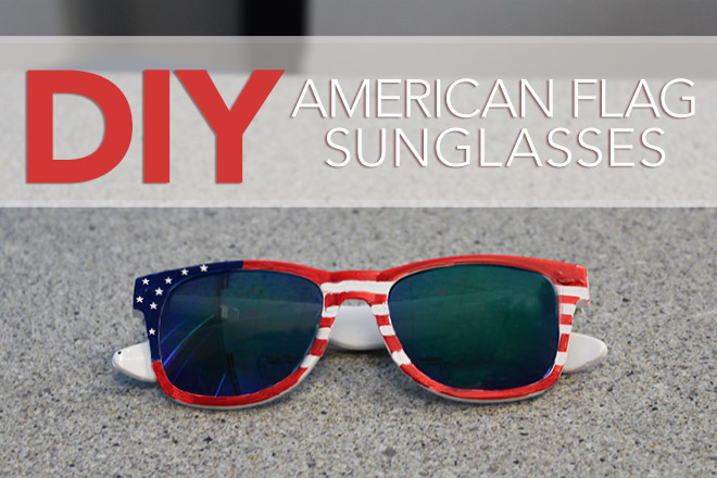 diy american flag sunglasses
