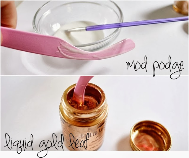 diy gold and pink glasses step 1