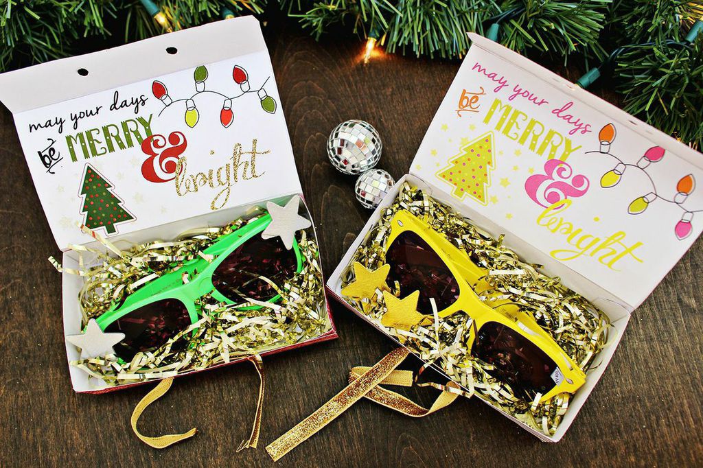 diy sunglasses holiday party favors