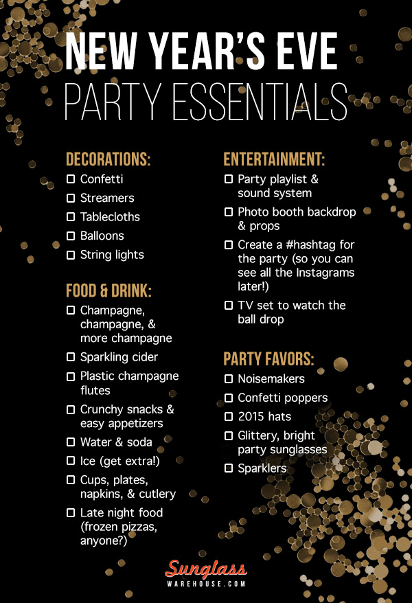 New Year's Eve Party Checklist