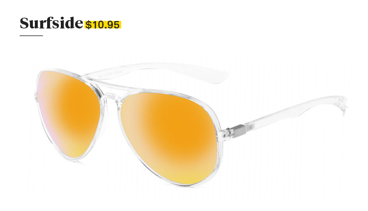 clear modern aviator sunglasses