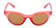 Front of Ada #1619 in Matte Red Frame with Amber Lenses