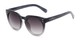 Angle of Addison #32032 in Black Faded Frame with Smoke Lenses, Women's Round Sunglasses