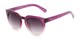 Angle of Addison #32032 in Purple Faded Frame with Smoke Lenses, Women's Round Sunglasses