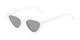 Angle of Adelaide #41623 in White Frame with Smoke Lenses, Women's Cat Eye Sunglasses