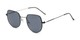 Angle of Aldo #7093 in Black Frame with Grey Lenses, Women's and Men's Round Sunglasses