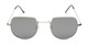 Front of Aldo #7093 in Silver Frame with Silver Mirrored Lenses