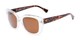 Angle of Amelia #6971 in Clear/Tortoise Frame with Amber Lenses, Women's Square Sunglasses