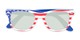 Folded of Anthem #7004 in Stars and Stripes Frame with Silver Mirrored Lenses