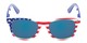 Front of Anthem #7004 in Stars and Stripes Frame with Blue Mirrored Lenses
