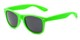Angle of Atlas #8865 in Green Frame with Smoke Lenses, Women's and Men's Retro Square Sunglasses