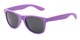 Angle of Atlas #8865 in Purple Frame with Smoke Lenses, Women's and Men's Retro Square Sunglasses