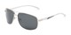 Angle of Baltic #8503 in Silver Frame with Grey Lenses, Men's Aviator Sunglasses