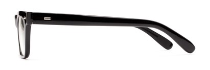 Side of Baritone #3489 in Black Frame with Clear Lenses