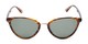 Front of Berkley #16280 in Brown Striped Frame with Green Lenses