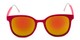 Front of Blaire #6921 in Red Frame with Orange Mirrored Lenses