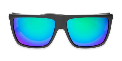 Folded of Brock #62801 in Matte Black Frame with Blue/Green Mirrored Lenses