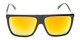 Front of Brock #62801 in Glossy Black Frame with Yellow Mirrored Lenses