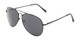 Angle of Caliber #1699 in Black Frame with Grey Lenses, Women's and Men's Aviator Sunglasses