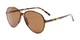 Angle of Casey #3084 in Glossy Tortoise Frame with Amber Lenses, Women's and Men's Aviator Sunglasses
