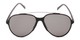 Front of Casey #3084 in Glossy Black Frame with Grey Lenses