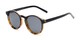 Angle of Cash #2029 in Black/Tortoise Frame with Grey Lenses, Women's and Men's Round Sunglasses