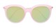 Folded of Charlotte #97011 in Pink Frame with Green Mirrored Lenses