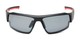 Front of Corner by IRONMAN Triathlon in Matte Black/Red Frame with Smoke Lenses