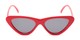 Front of Dane #1623 in Red Frame with Grey Lenses