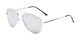 Angle of Desert in Silver Frame with Silver Mirrored Lenses, Women's and Men's Aviator Sunglasses