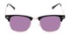 Front of Devon in Black Frame with Purple Mirrored Lenses