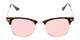 Front of Devon in Tortoise Frame with Pink Mirrored Lenses