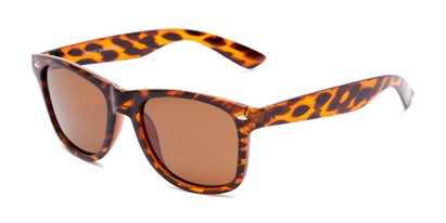 Angle of Drifter in Tortoise Frame with Amber Lenses, Women's and Men's Retro Square Sunglasses