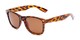 Angle of Drifter in Tortoise Frame with Amber Lenses, Women's and Men's Retro Square Sunglasses