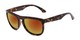 Angle of Duran #2031 in Tortoise Frame with Orange Mirrored Lenses, Men's Square Sunglasses