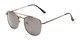 Angle of Elm #8318 in Glossy Gunmetal Frame with Smoke Lenses, Women's and Men's Aviator Sunglasses
