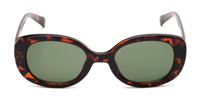 Front of Fanning #16260 in Tortoise Frame with Green Lenses