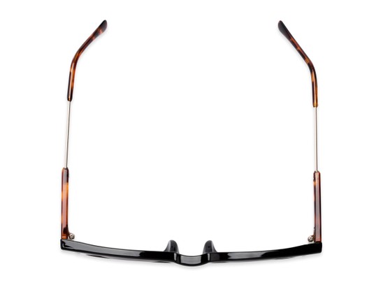 Overhead of Geary #540991 in Black/Tortoise Frame with Grey Lenses