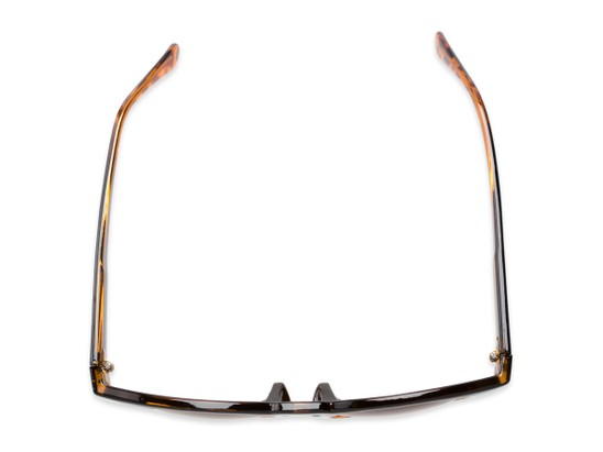 Overhead of Dawes #32073 in Black/Tortoise Fade Frame with Amber Lenses