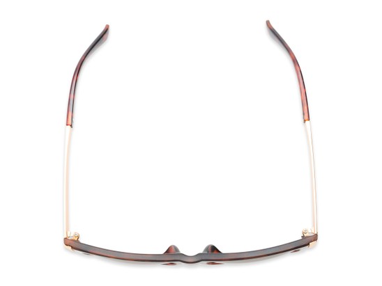 Overhead of Gifford #541036 in Matte Tortoise/Gold Frame with Amber Lenses