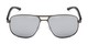 Front of Gordie #8317 in Grey Frame with Silver Mirrored Lenses
