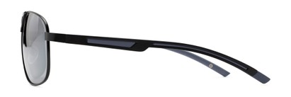 Side of Gordie #8317 in Black Frame with Silver Mirrored Lenses