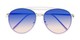 Folded of Harbor #3136 in Silver Frame with Blue/Pink Mirrored Gradient Lenses
