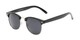 Angle of Harlem in Black/Silver Frame with Grey Lenses, Women's and Men's Browline Sunglasses