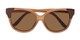 Folded of Hartley #31980 in Glossy Brown Frame with Amber Lenses