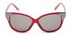 Front of Hartley #31980 in Glossy Red/Silver Frame with Grey Lenses