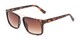 Angle of Henley #5326 in Tortoise Frame with Amber Lenses, Women's and Men's Square Sunglasses