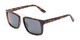 Angle of Henley #5326 in Tortoise Frame with Grey Lenses, Women's and Men's Square Sunglasses