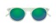 Folded of Hoffman #9728 in Frosted Light Green Frame with Green/Purple Mirrored Lenses